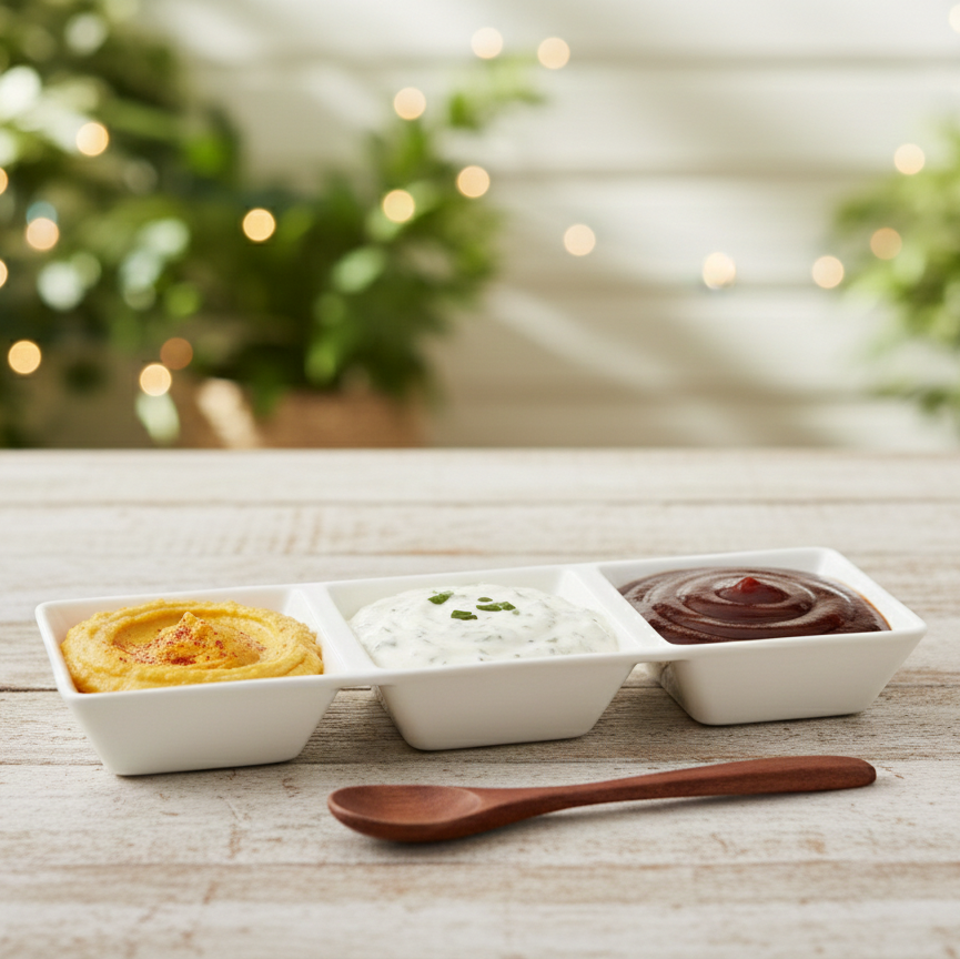 TriSplit Melamine Condiment Dish