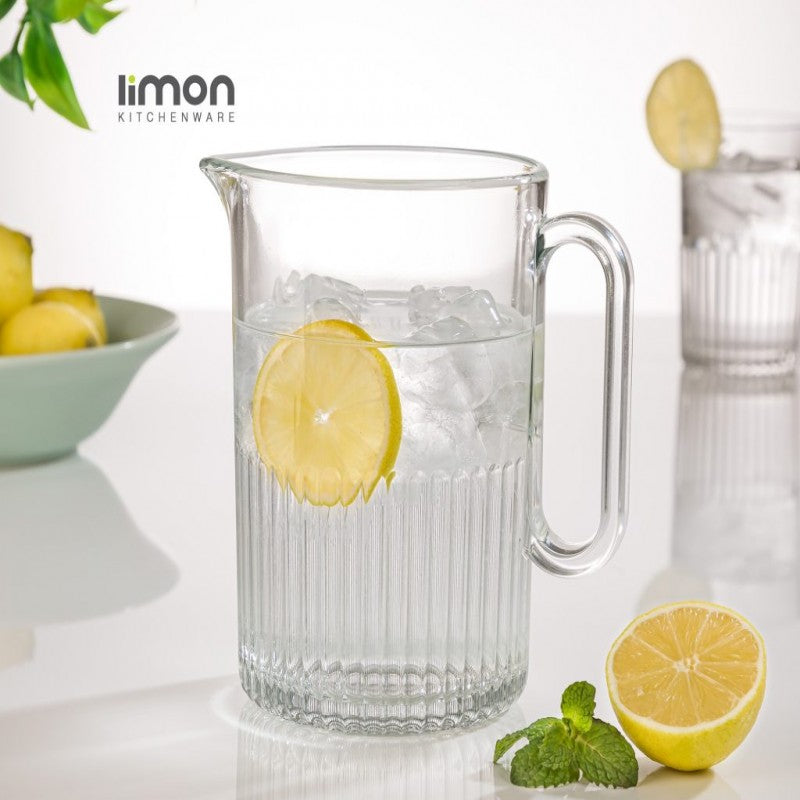 Premium Glass Jug (1L) with Handle (2228) by Limon