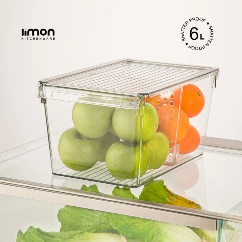 Stackable Clear Storage Organizer with Lid by Limon