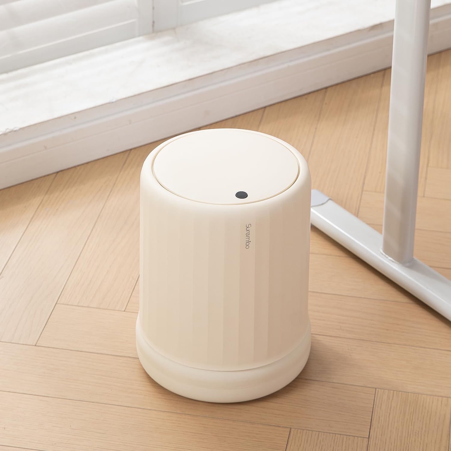 Cylindrical 2in1 Button & Pedal Waste Bin