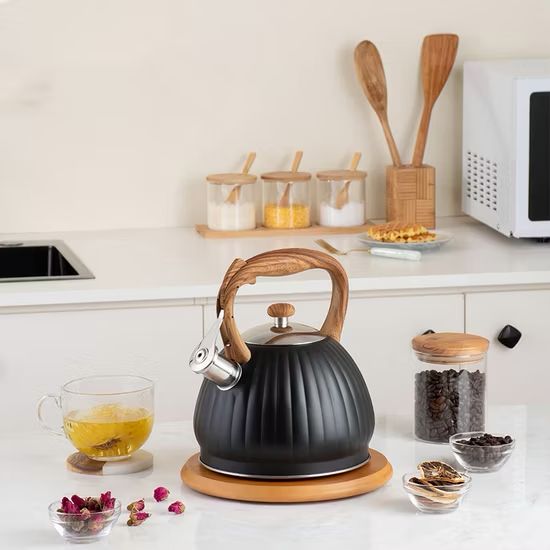 BoilAlert Textured Whistling Steel Kettle (3Liter)