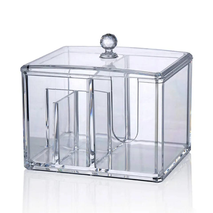 2 in 1 Acrylic Cotton Pod & Tissue Box - All-In-One Store