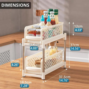 2 - Tier slide Storage Organizer - All-In-One Store