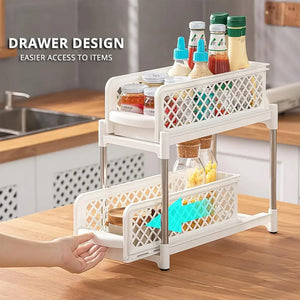 2 - Tier slide Storage Organizer - All-In-One Store