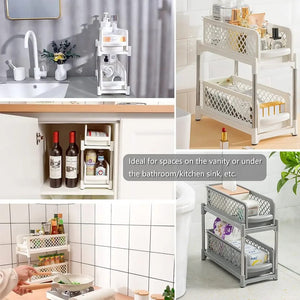 2 - Tier slide Storage Organizer - All-In-One Store