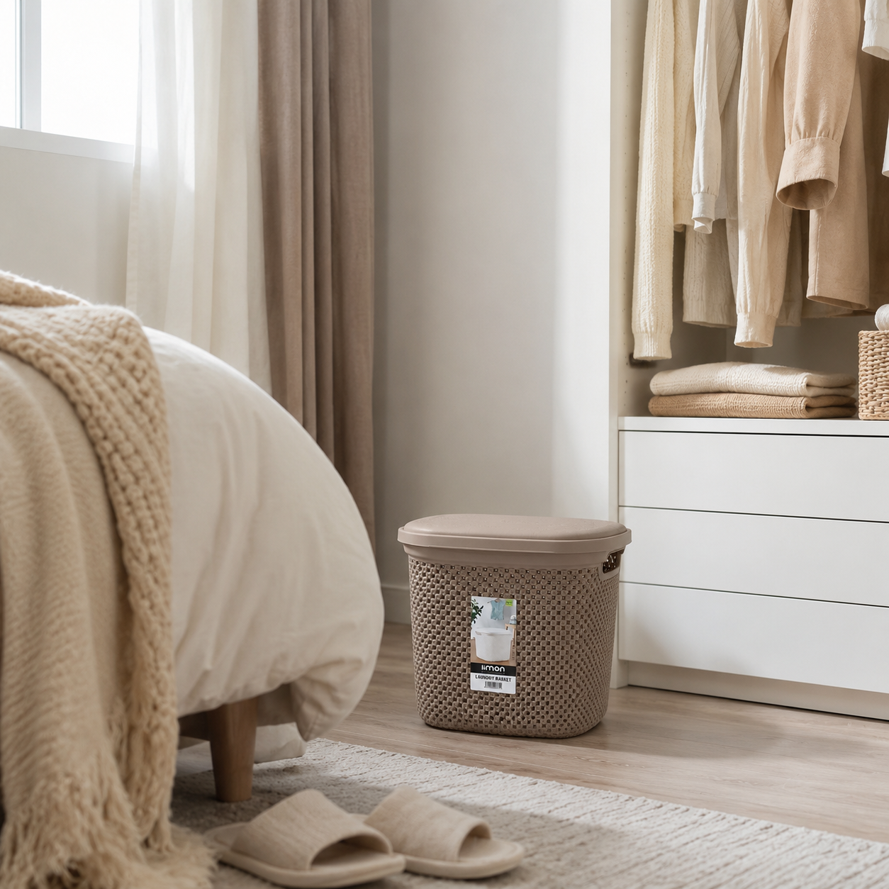 Laundry Basket with Lid (2135) by Limon