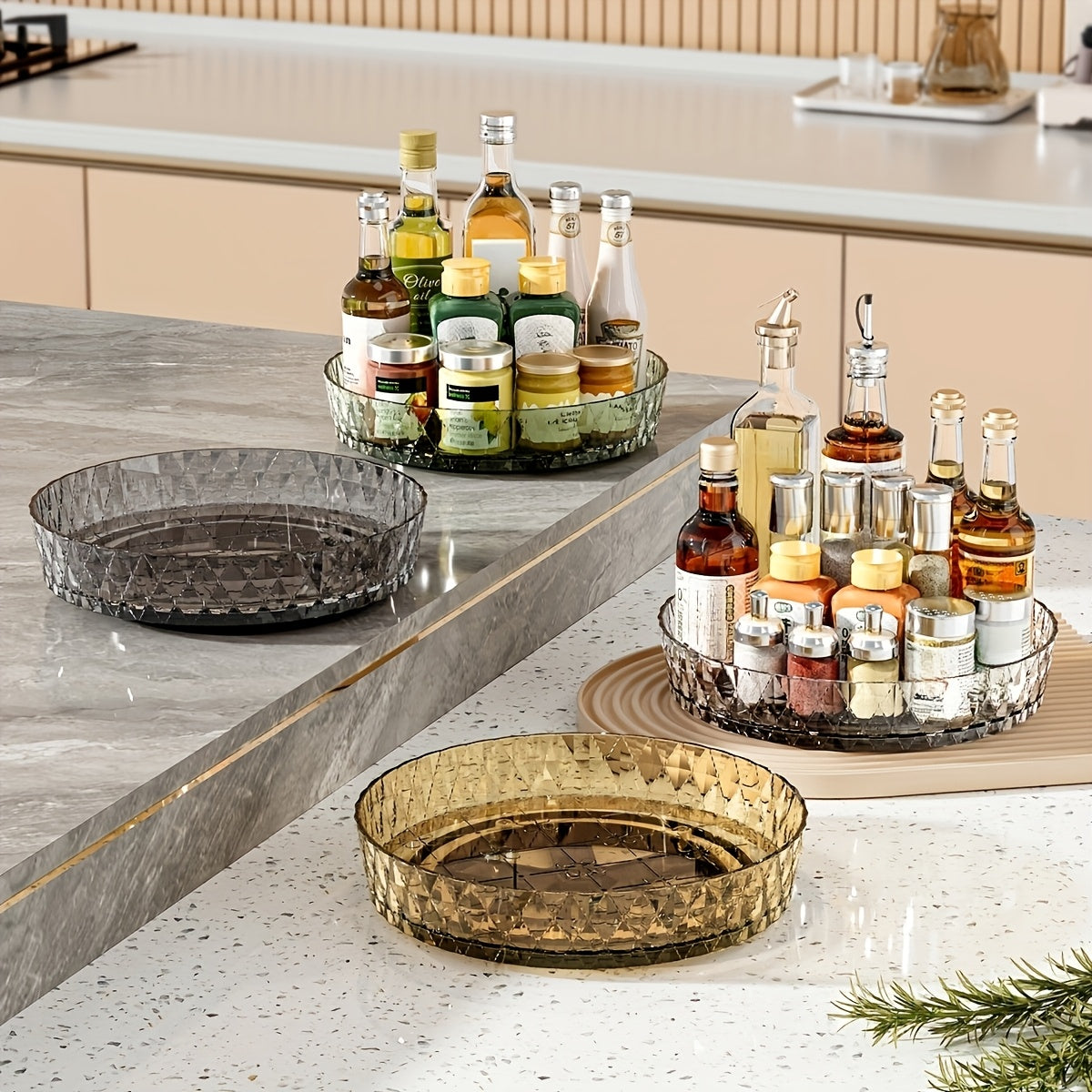 360° Tinted Acrylic Rotatable Tray