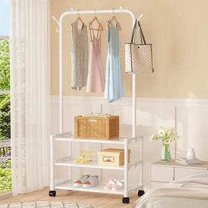 3 Layer Multi - Functional Shoe Hat Rack - Black - All - In - One Store