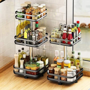 360° Rotatable Metal Storage Organizer by MATRIX - All-In-One Store