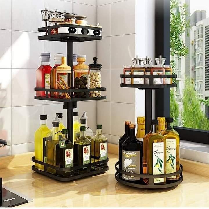 360° Rotatable Metal Storage Organizer by MATRIX – All-In-One Store