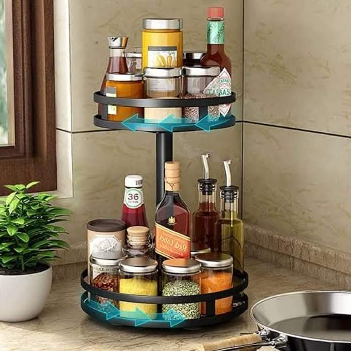 360° Rotatable Metal Storage Organizer by MATRIX - All-In-One Store