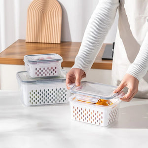 3pcs Storage Box With Drain - All-In-One Store