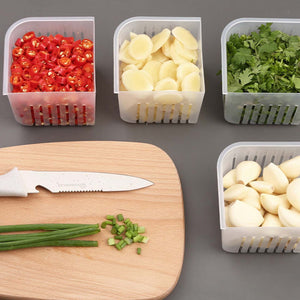 4 in 1 Vegetable & Fruit Storage Box With Lid - All-In-One Store