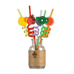 4 Pcs Fruits Straw Set - All-In-One Store