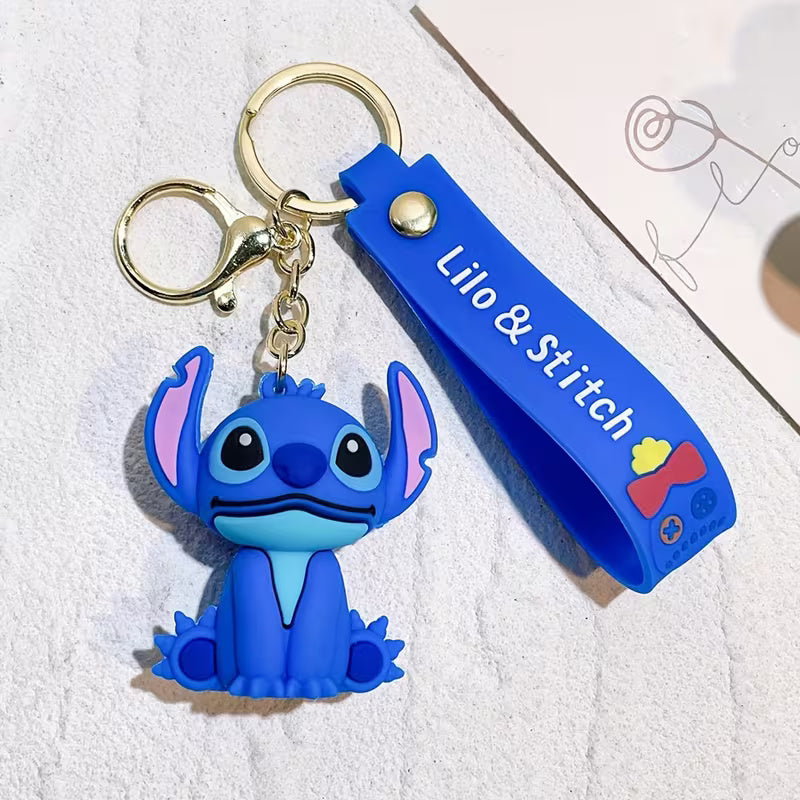 3D Stitch's Blue Buddy Strap Keychain