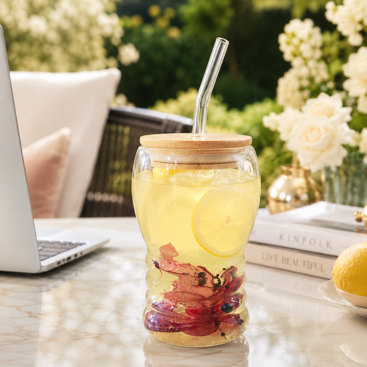 Florivia Bamboo Lid Tumbler