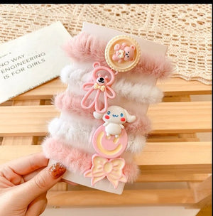 5 Pcs Children Cartoon Elastic Bands. - All-In-One Store