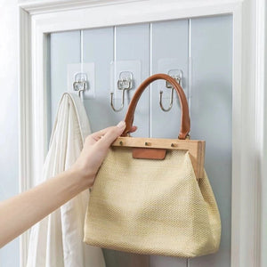 5 Pcs Clear Adhesive Wall Hooks - All-In-One Store