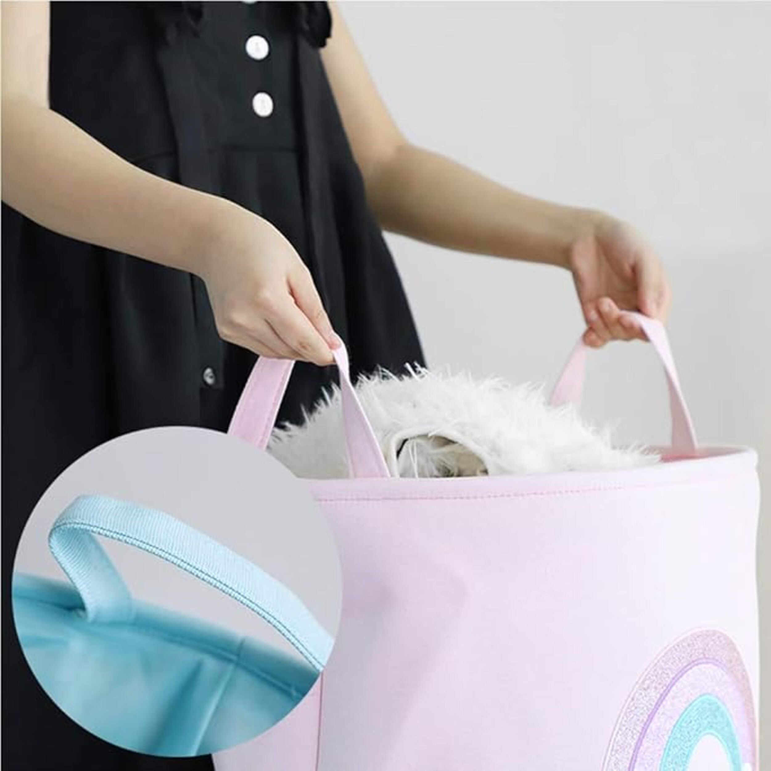 Rainbow Bright Foldable Laundry Basket