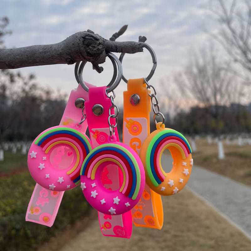 3D Donut Shaped Strap Keychain