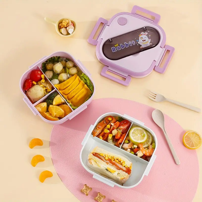 SnackPals Lunch Keeper - Kids Lunch Box with Reusable Spoon & Fork