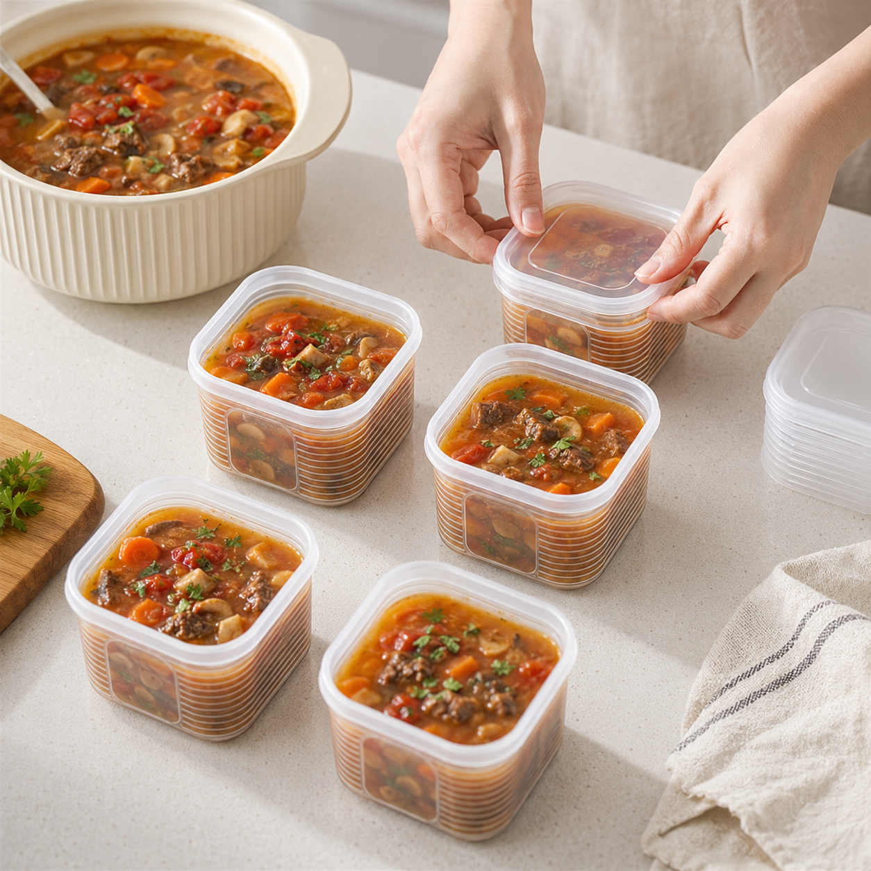6-Piece 300 ml Graduated Food Container Set with Lids