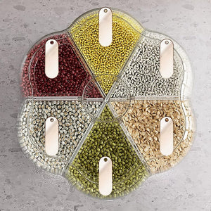 6-grid rotating grain container - All-In-One Store