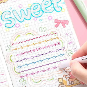 6 Pcs Line Shaped Colorful Stamp Markers - All-In-One Store