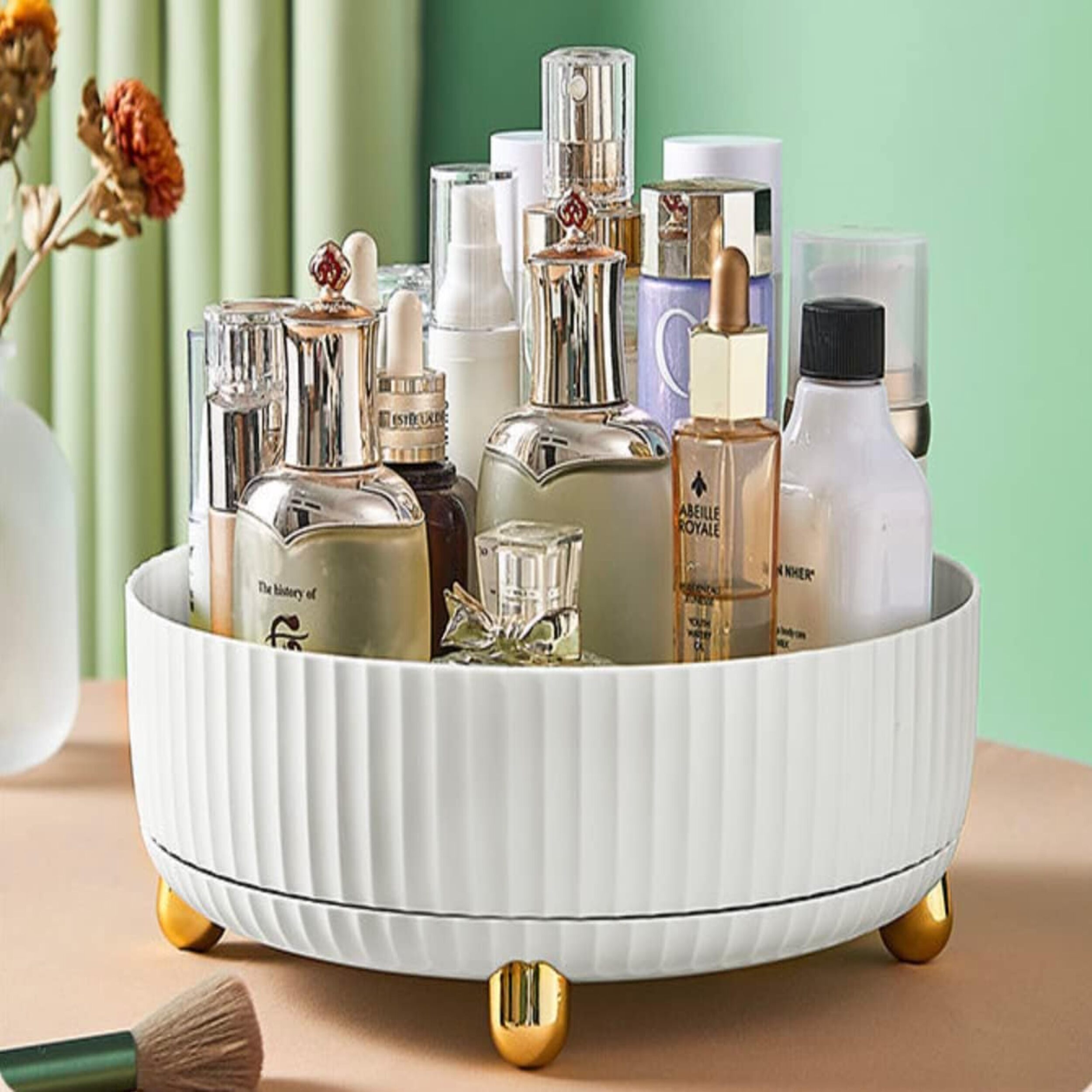 Modern 360° Rotating Tray for Makeup, Skincare & Essentials