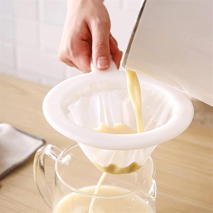 Reusable Fine Mesh Nylon Strainer with Anti-Scalding Handle