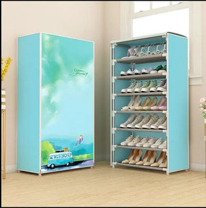 7 Layers Zipper Cover Shoes Rack - All-In-One Store