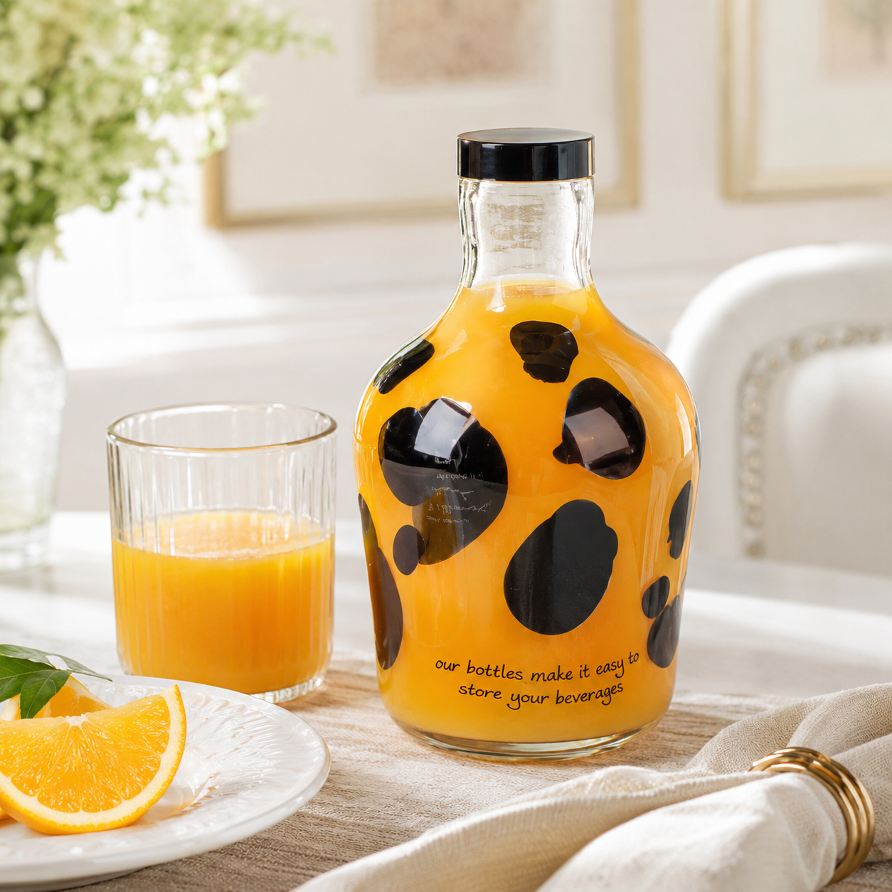 Dotvella Glass Beverage Bottle By Ziba (12004)
