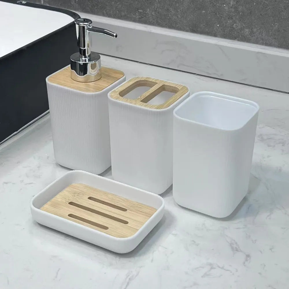 AquaCharm 4-Piece Bathroom Accessory Set