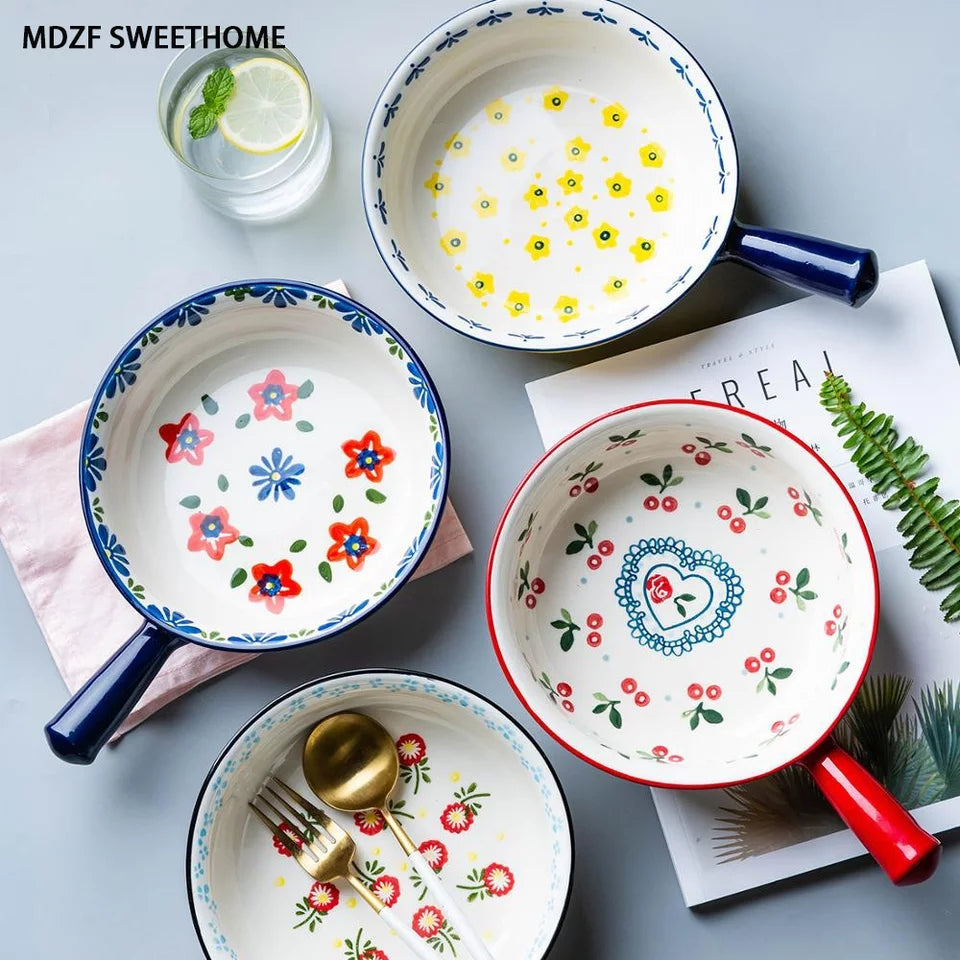 Ceramic Bowl With Handle