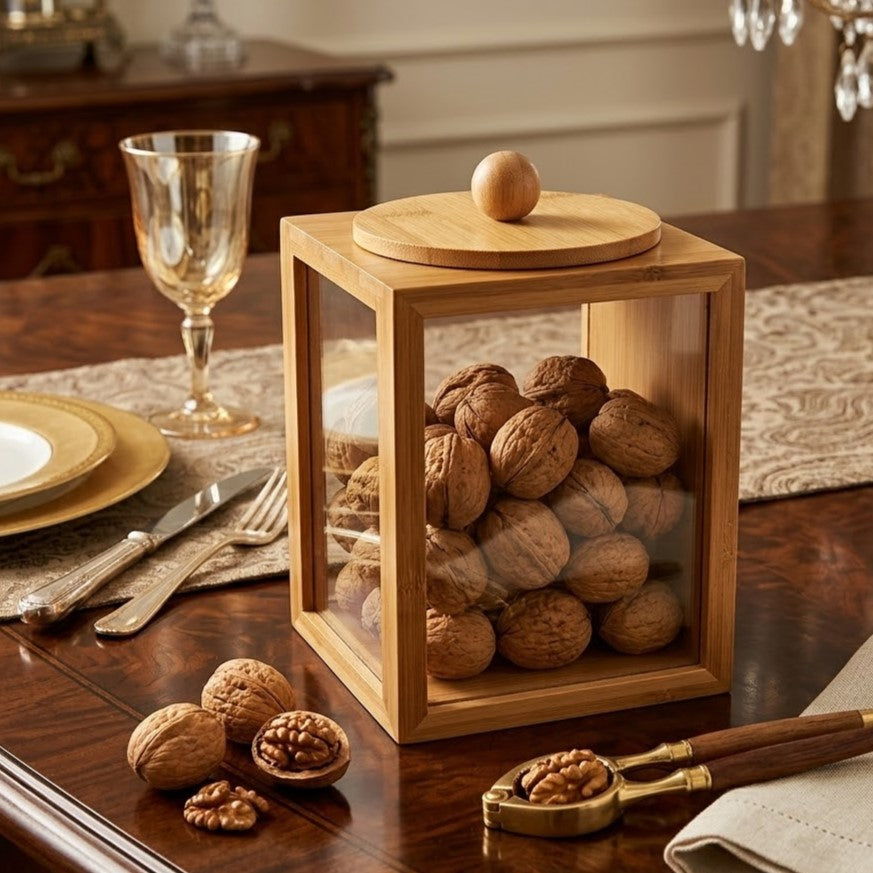 NordicCube Wooden Storage Jar
