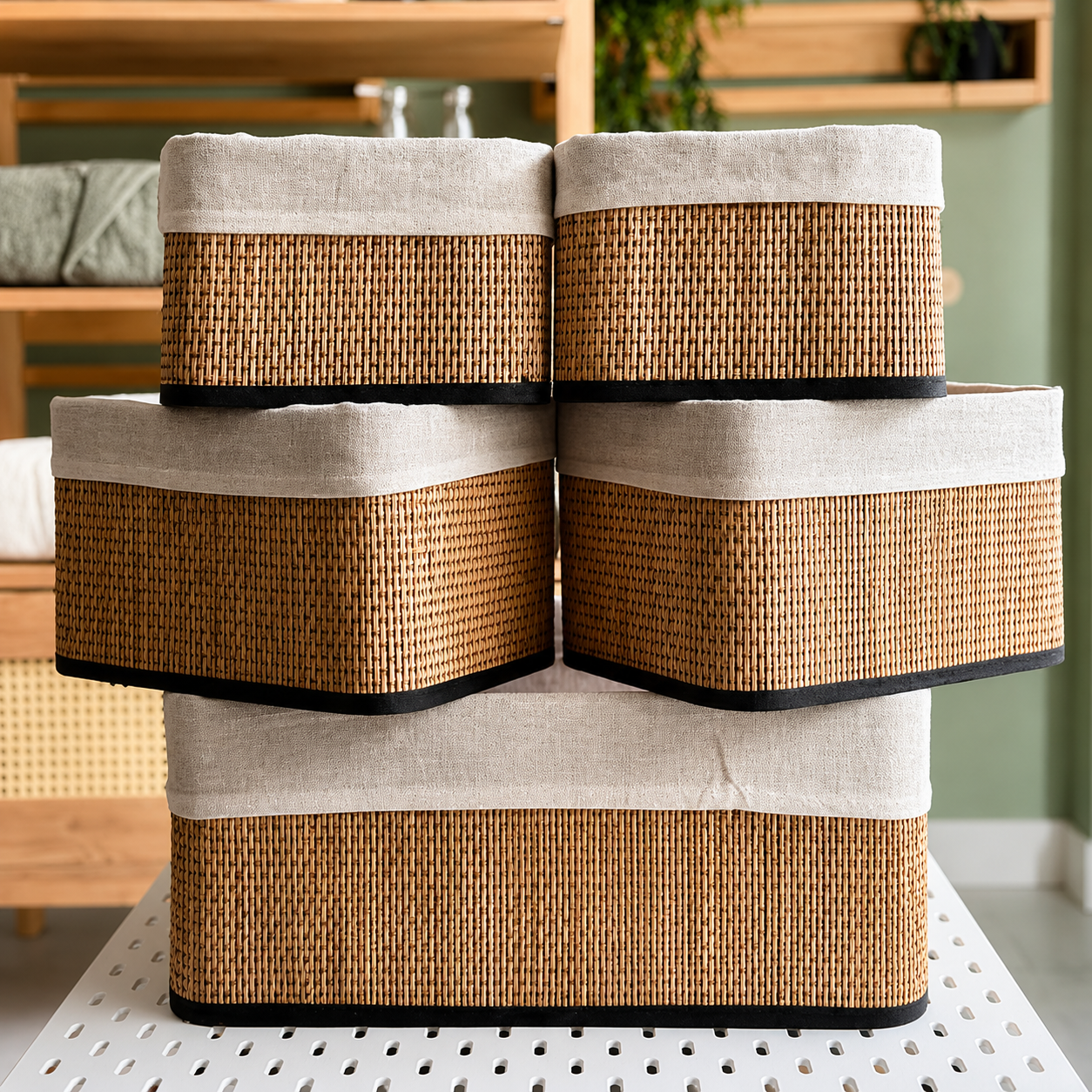 5-Pcs Rectangular Storage Basket Set