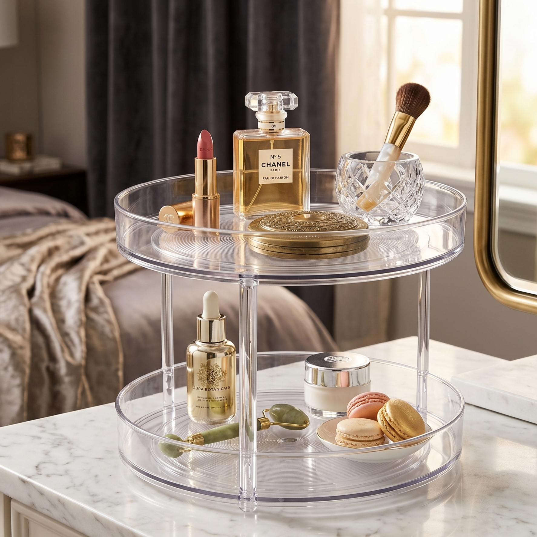 Double Deck 360° Rotating Organizer