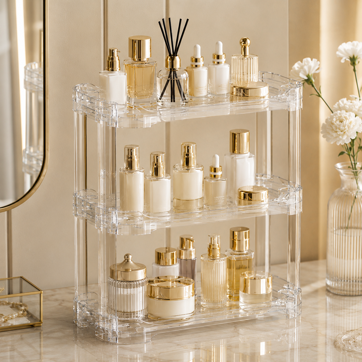 Acrylic Cosmetics Storage Rack