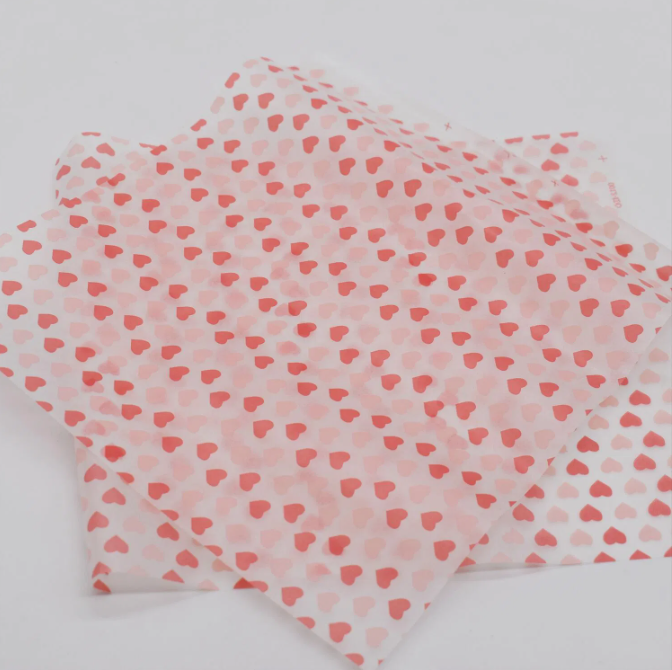 Printed Food Wrapping Wax Paper Sheets (50 Pcs)