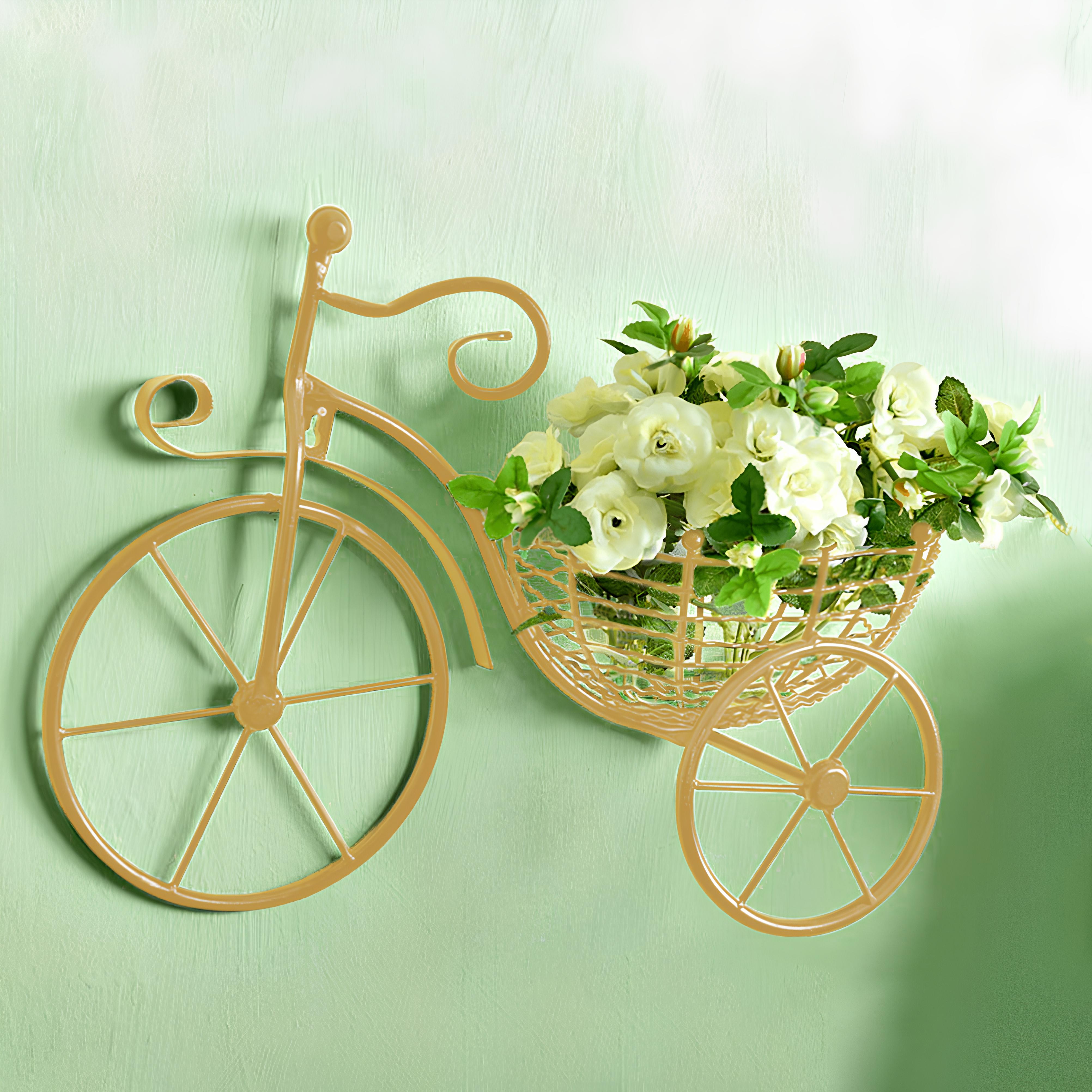 Bicycle Design Wall Basket For Home Decoration