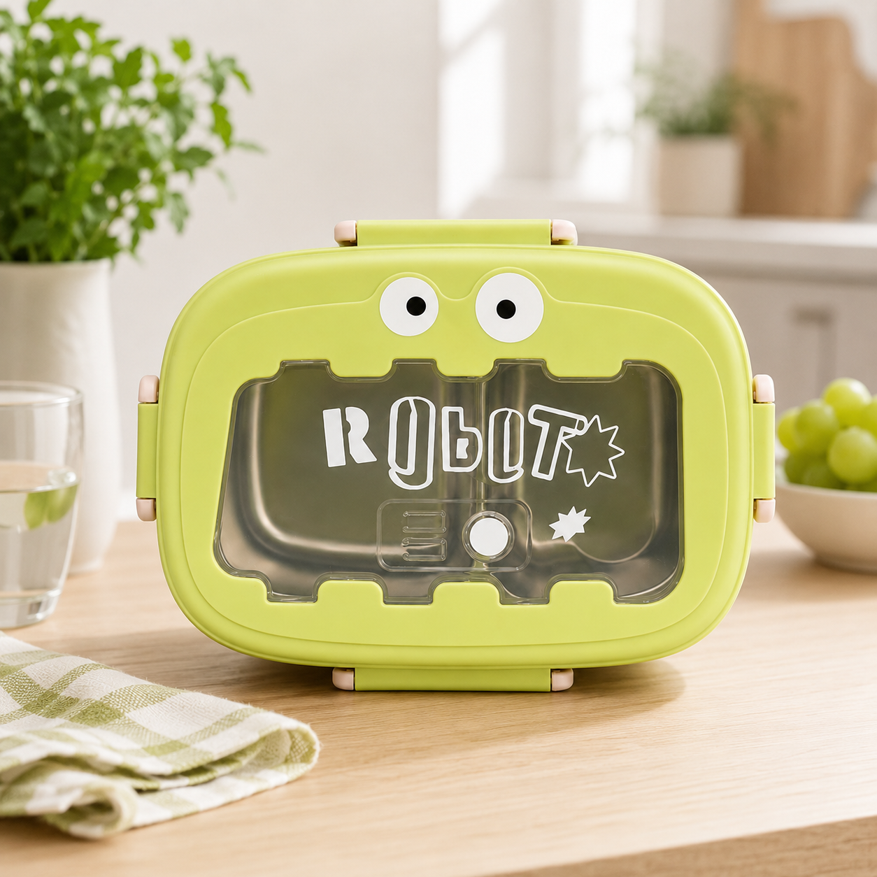 Fun Robot Themed Kids Lunch Box