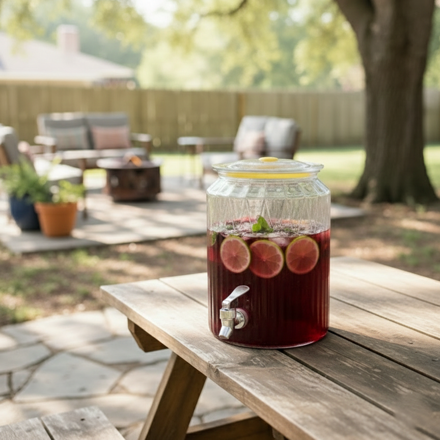 EasyPour 8L Round Beverage Dispenser