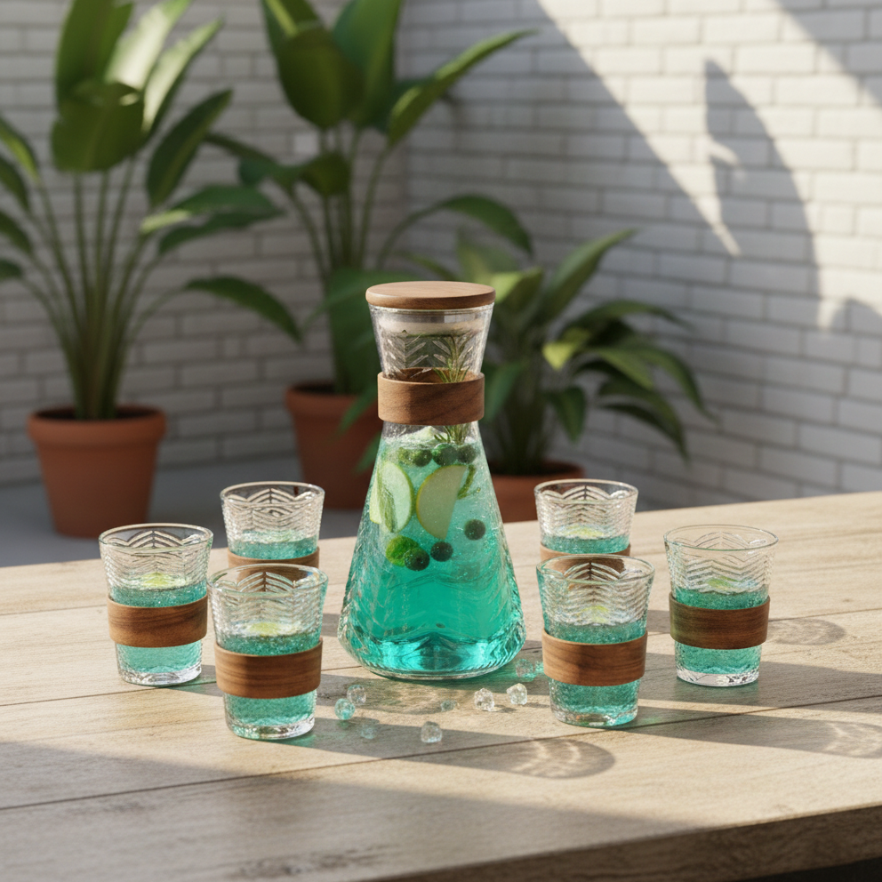 PrismWave Pitcher & Glasses Set (1162)