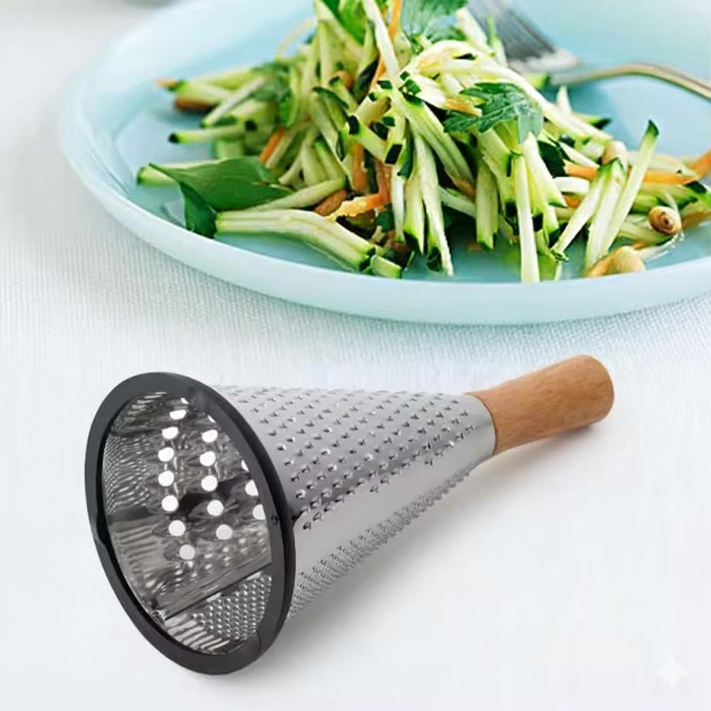 3-Sided Grater with Wooden Handle