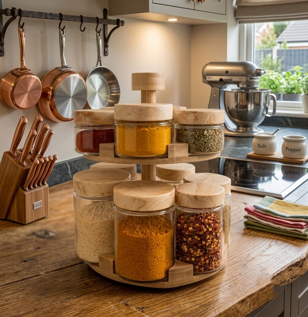 RotaryServe 12-Pcs Spice Jar Set