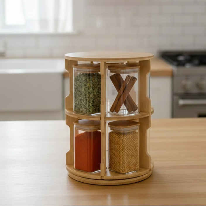 The Bamboo Rotunda: 8-Jar Spice Tower (1136)