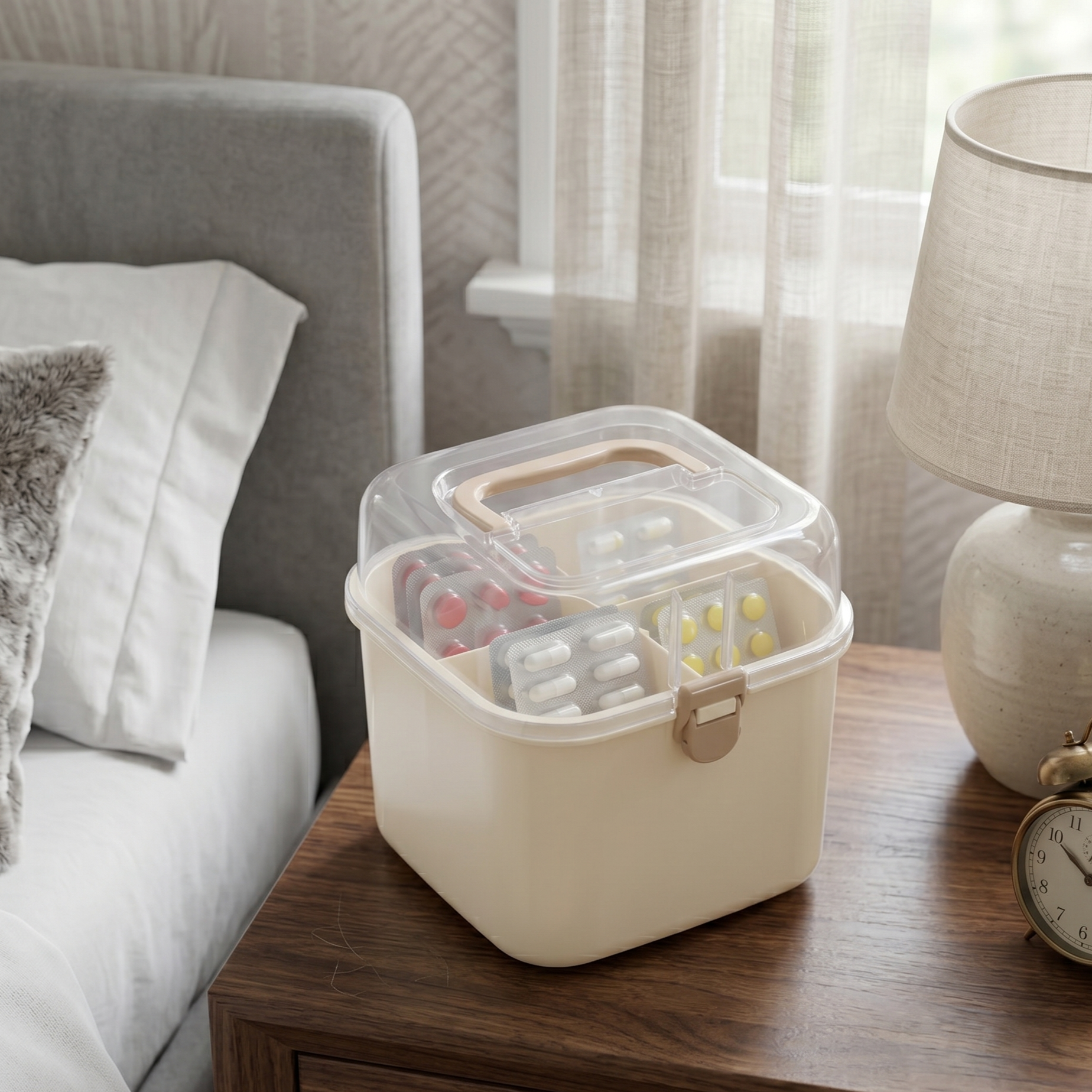 Sunrise Portable Medicine Box - Square