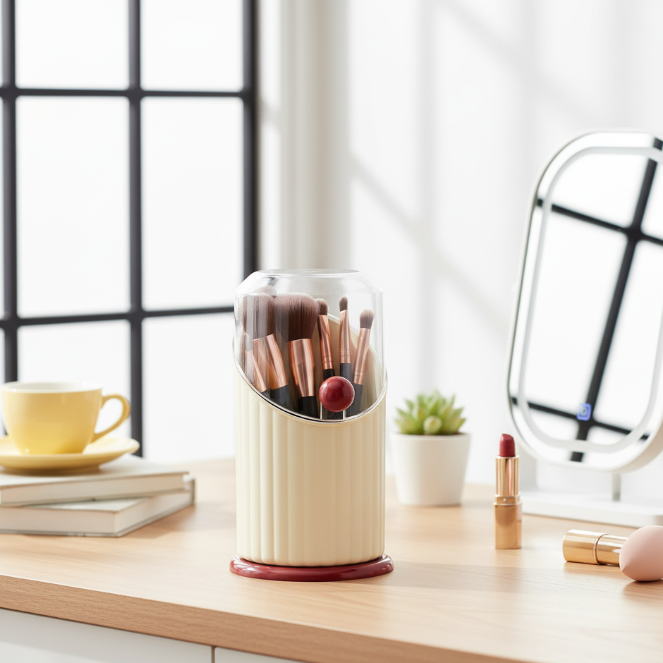 AuroraGlow Makeup Brush Holder