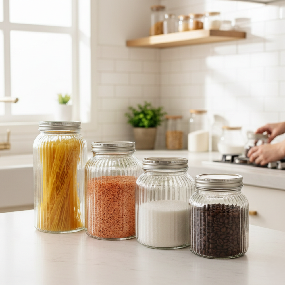 SilverTop Glass Jars by Duman