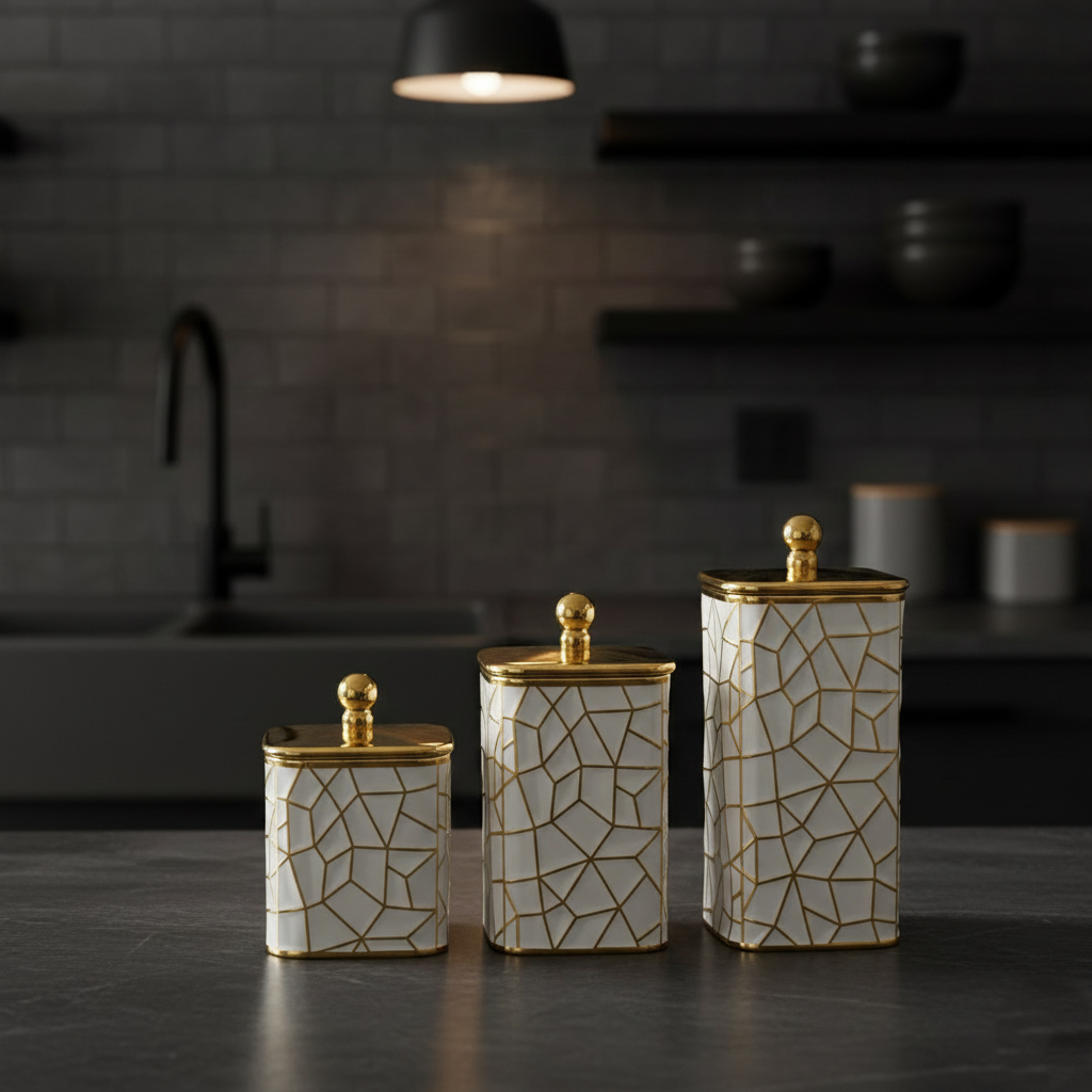 Fractured Gold Canister Trio - Solid